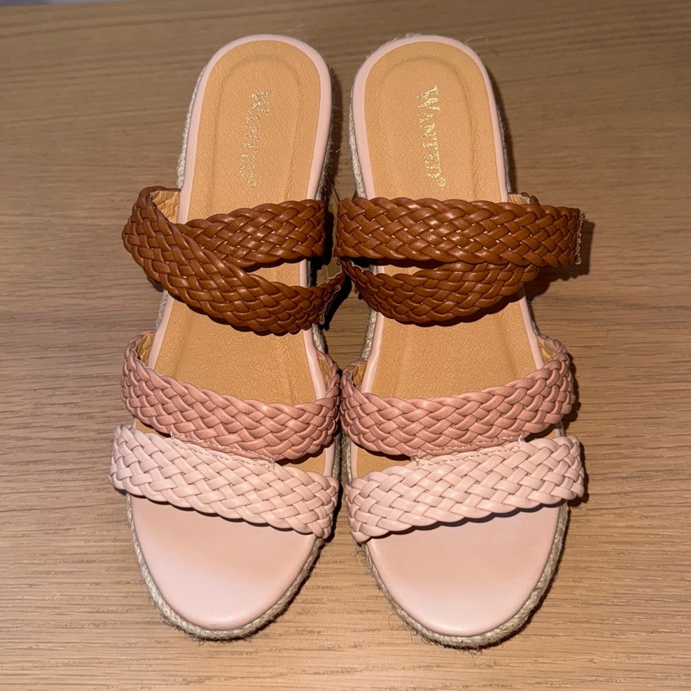 Wanted Braided Wedge Sandals